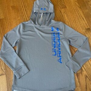 Under Armour Gray Pullover with Blue Accents